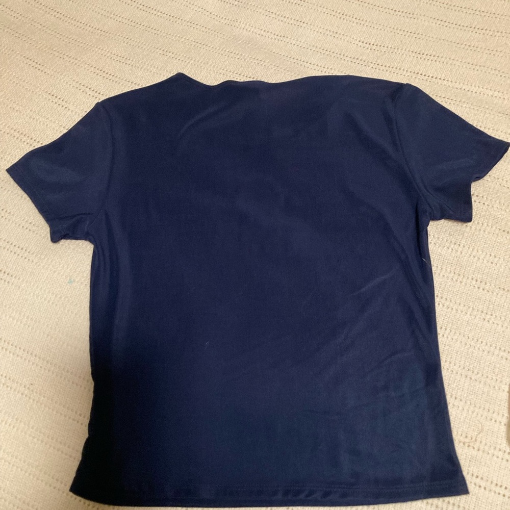 Versace navy blue with silver detail knitT-shirt - Picture 3 of 4